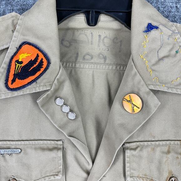 Vintage Military BSA Shirt Mens M 1950s Drag Racing‎ Army Aviation Sharpshooter - Picture 4 of 10